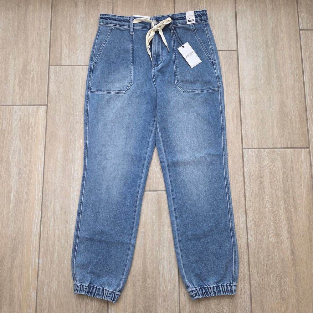 Judy Blue Jeans Womens 9 29 High Rise Denim Jogger Drawstring Tapered NWT